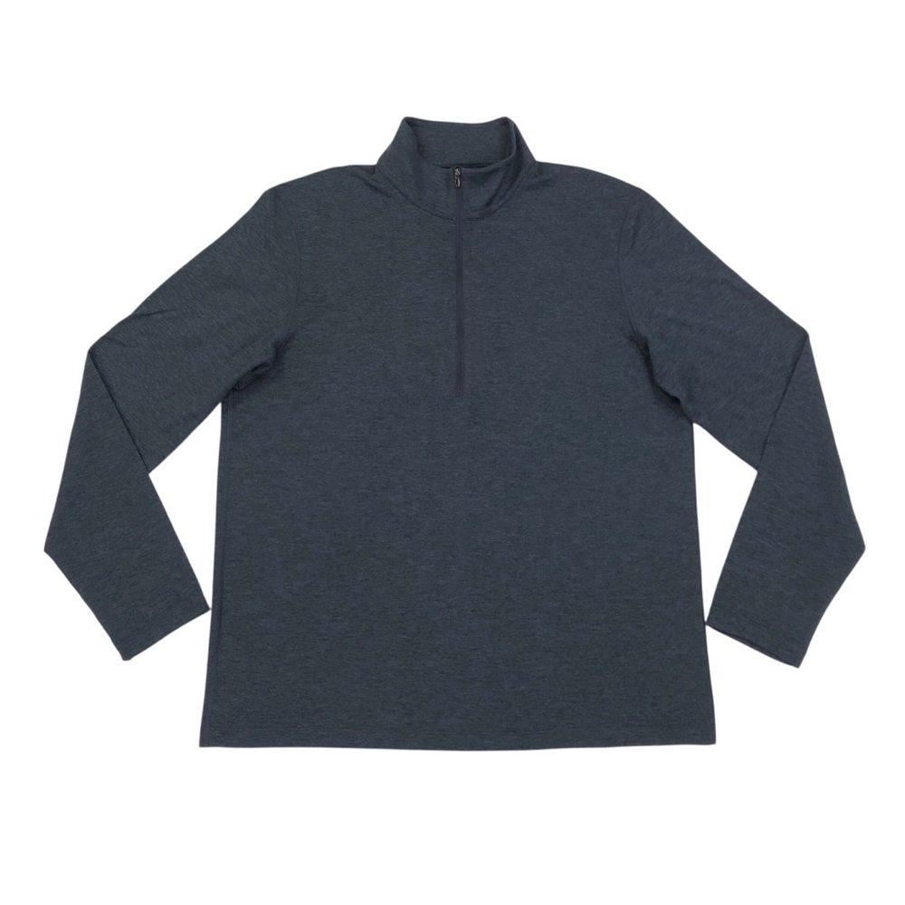 Lululemon Soft Jersey Half Zip Long Sleeve Shirt Men's Size XL Heathered Blue